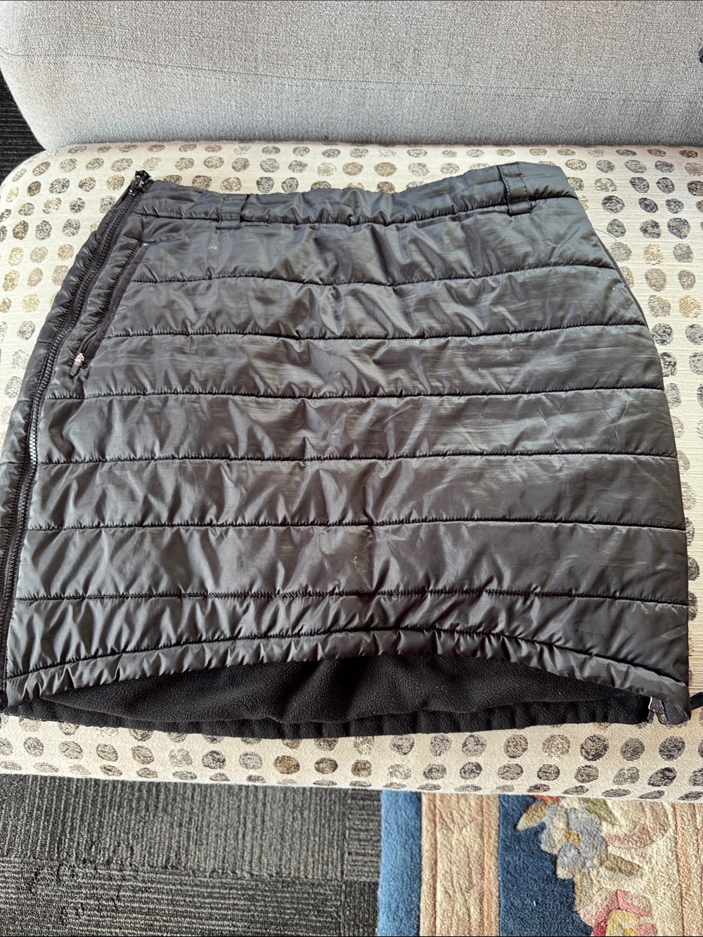 DCCM Black Quilted Puffer Skirt